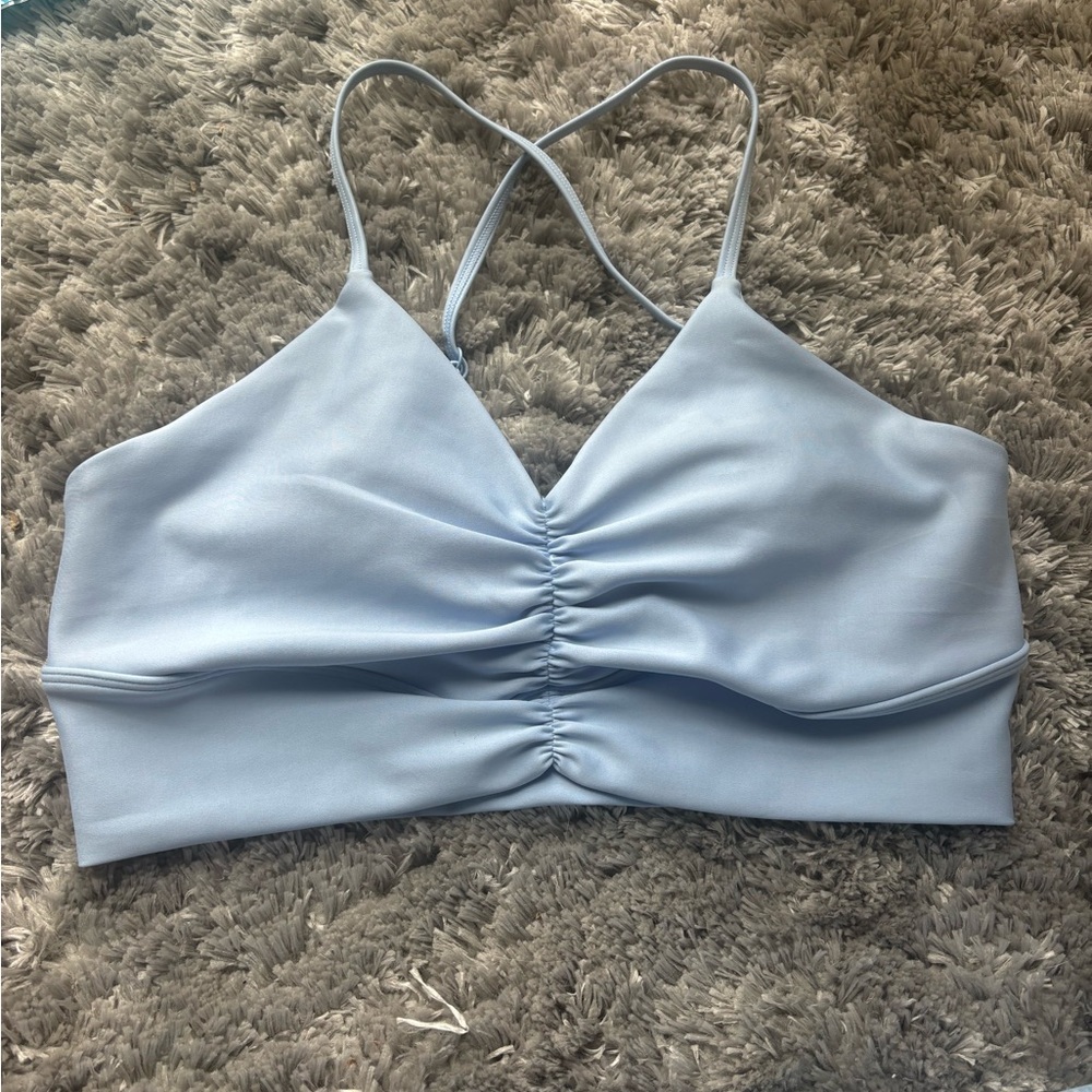 Alo yoga seashell blue airlift wild things bra